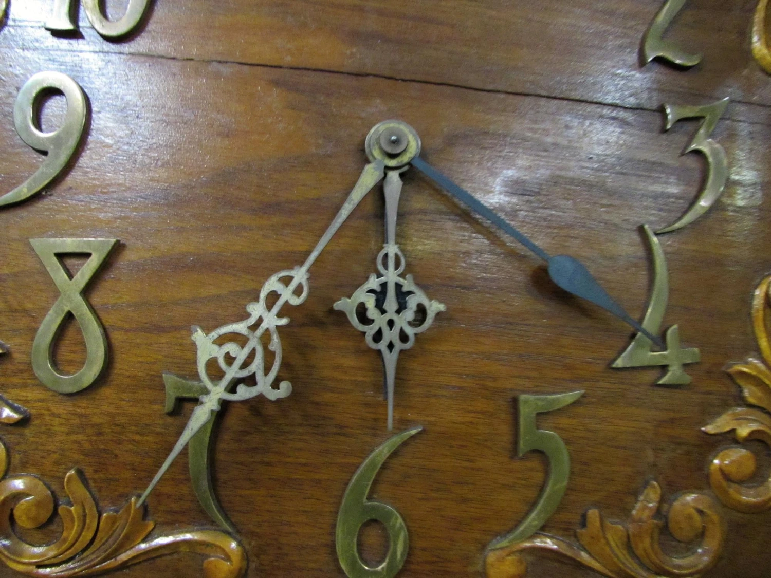 Antique Carved Wood Grandfather Clock 7 Antique Carved Wood Grandfather Clock - Image 5