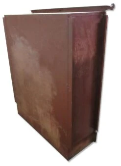 Vintage Wood & Metal Cabinets With Chicken Wire Glass Doors 15 Vintage Wood & Metal Cabinets With Chicken Wire Glass Doors -OGT Sale Store m218818 05