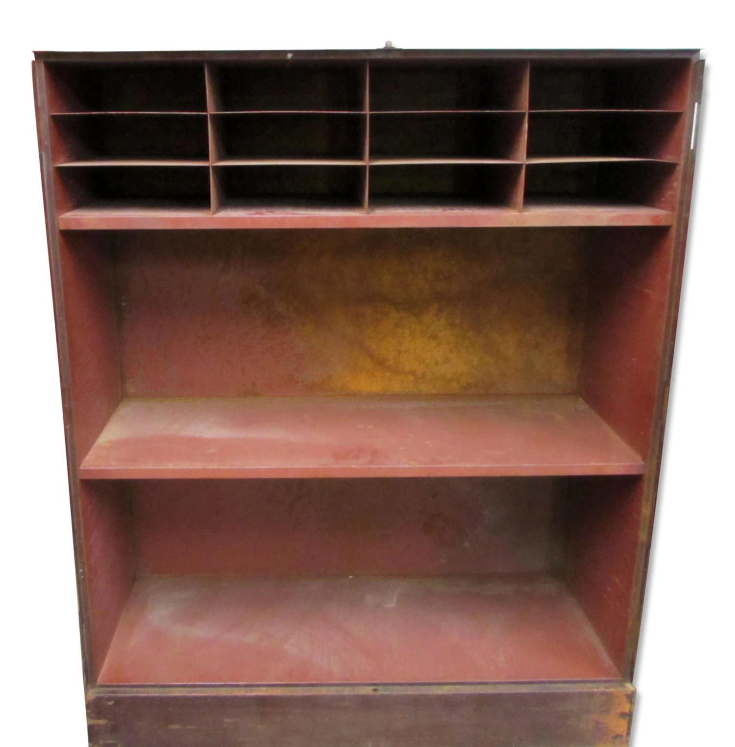 Vintage Wood & Metal Cabinets With Chicken Wire Glass Doors 8 Vintage Wood & Metal Cabinets With Chicken Wire Glass Doors - Image 6