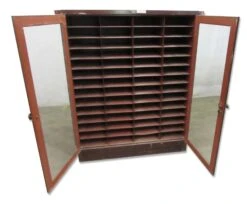 Vintage Wood & Metal Cabinets With Chicken Wire Glass Doors 18 Vintage Wood & Metal Cabinets With Chicken Wire Glass Doors -OGT Sale Store m218818 08