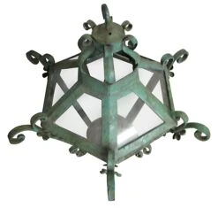 Traditional Green Wrought Iron Ceiling Lantern 16 Traditional Green Wrought Iron Ceiling Lantern -OGT Sale Store m218853 07