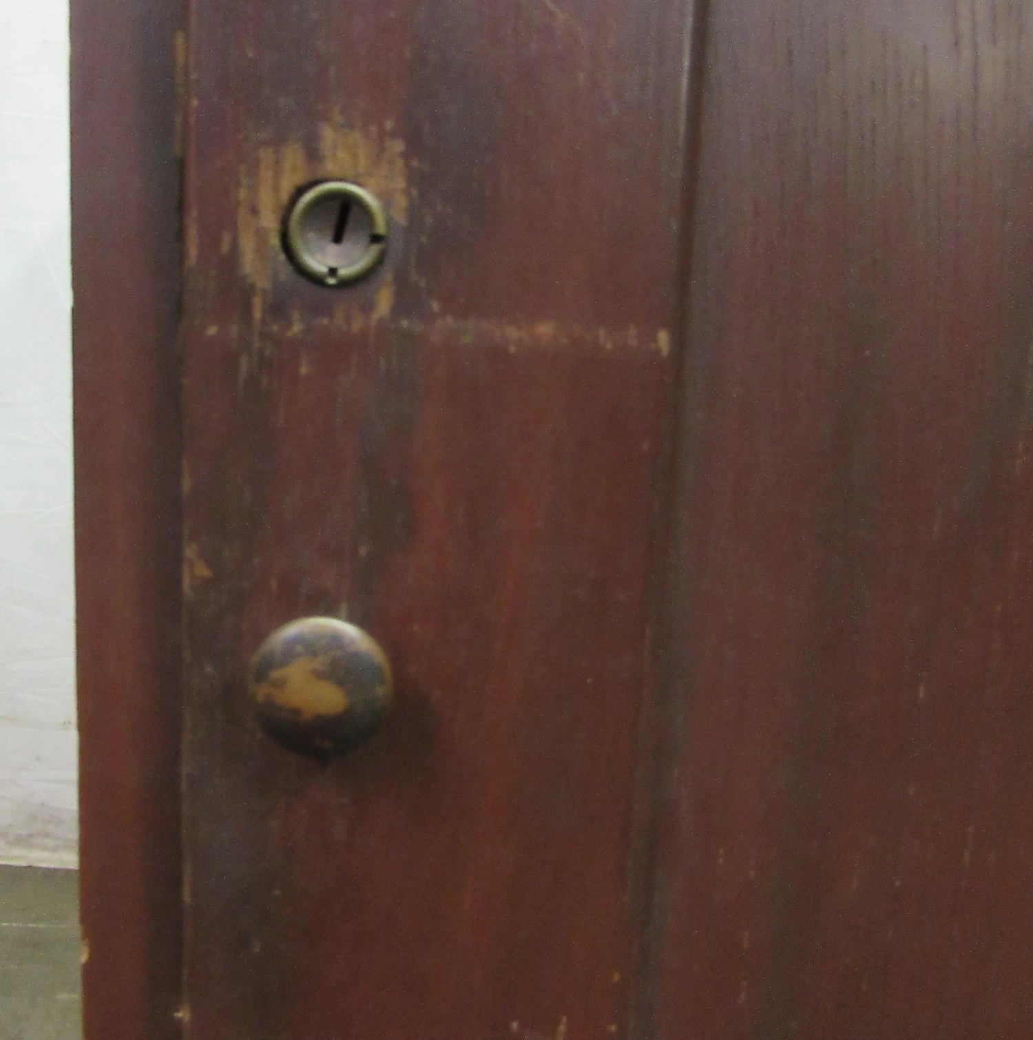 Antique 51 X 19 Wooden Mahogany Kitchen Cabinet 6 Antique 51 X 19 Wooden Mahogany Kitchen Cabinet - Image 4