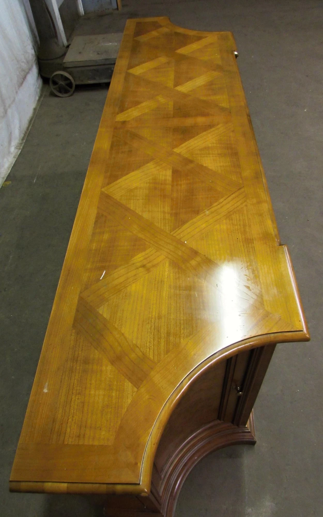 Vintage Traditional 80 In. Wood Parquet Top Sideboard 10 Vintage Traditional 80 In. Wood Parquet Top Sideboard - Image 8