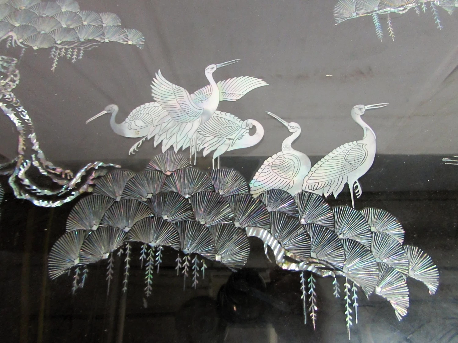 Vintage 71 In. Glass Top Asian Sideboard Cabinet 13 Vintage 71 In. Glass Top Asian Sideboard Cabinet - Image 11