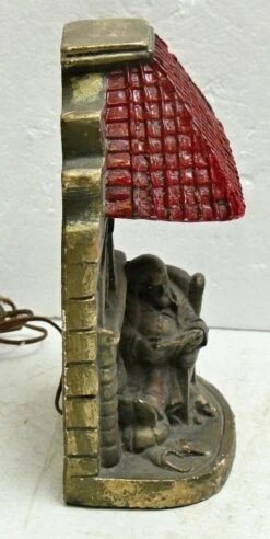 Pair Of 1920s Fireplace Pictorial Sculpture Table Lamps 24 Pair Of 1920s Fireplace Pictorial Sculpture Table Lamps -OGT Sale Store m219421 08