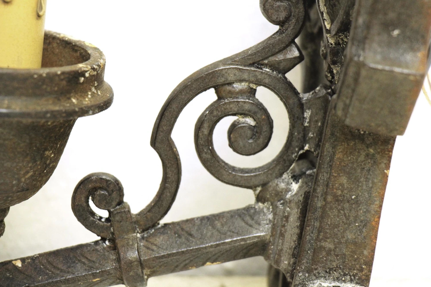 Victorian One Arm Heavy Iron Wall Sconce 7 Victorian One Arm Heavy Iron Wall Sconce - Image 5