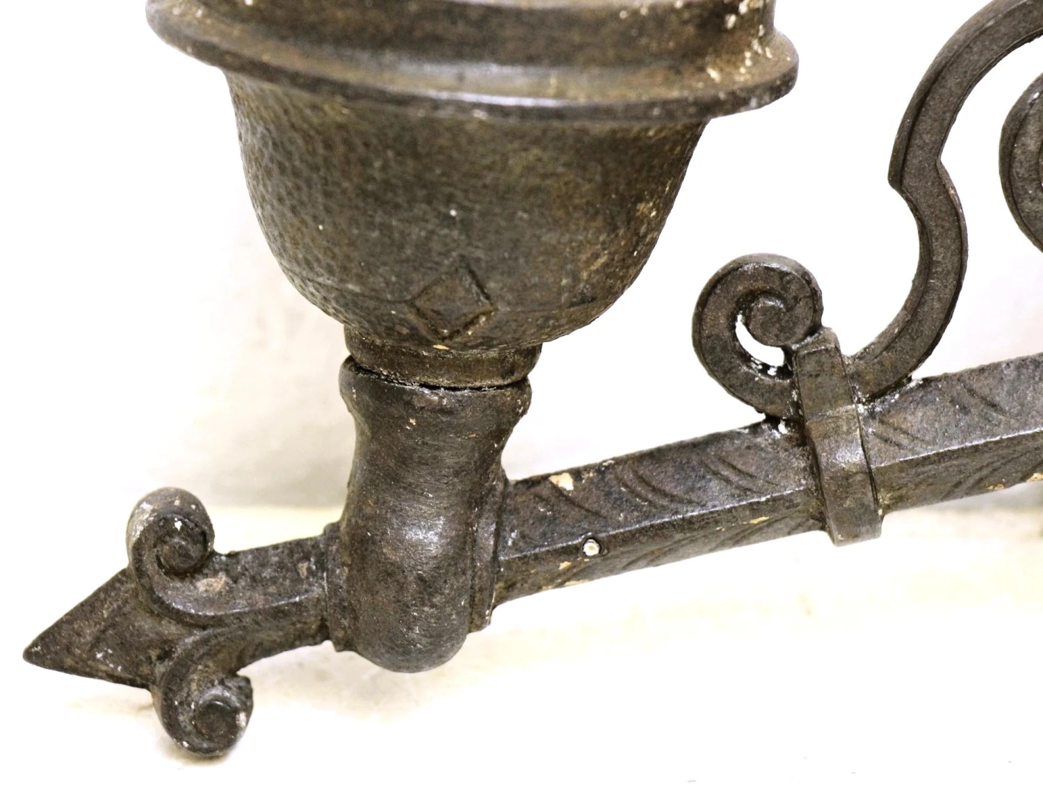 Victorian One Arm Heavy Iron Wall Sconce 8 Victorian One Arm Heavy Iron Wall Sconce - Image 6