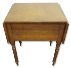 Traditional Walnut 2 Drawers 2 Top Extensions End Table 15 Traditional Walnut 2 Drawers 2 Top Extensions End Table -OGT Sale Store m220341 05