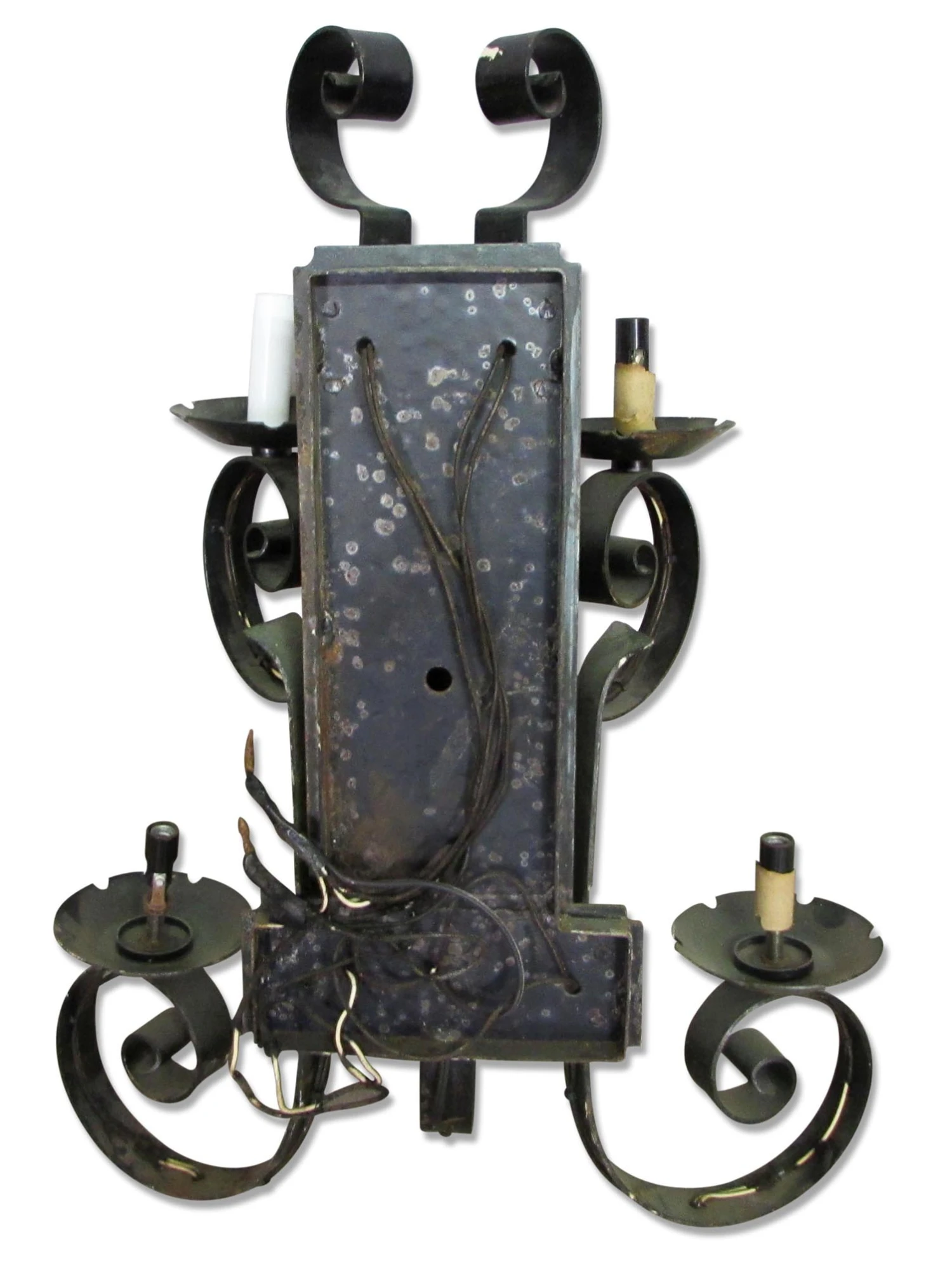 Antique Arts & Crafts 5 Arm Iron Wall Sconce 7 Antique Arts & Crafts 5 Arm Iron Wall Sconce - Image 5