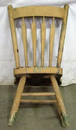 Antique Distressed Floral Wooden Chair 14 Antique Distressed Floral Wooden Chair -OGT Sale Store m220501 05