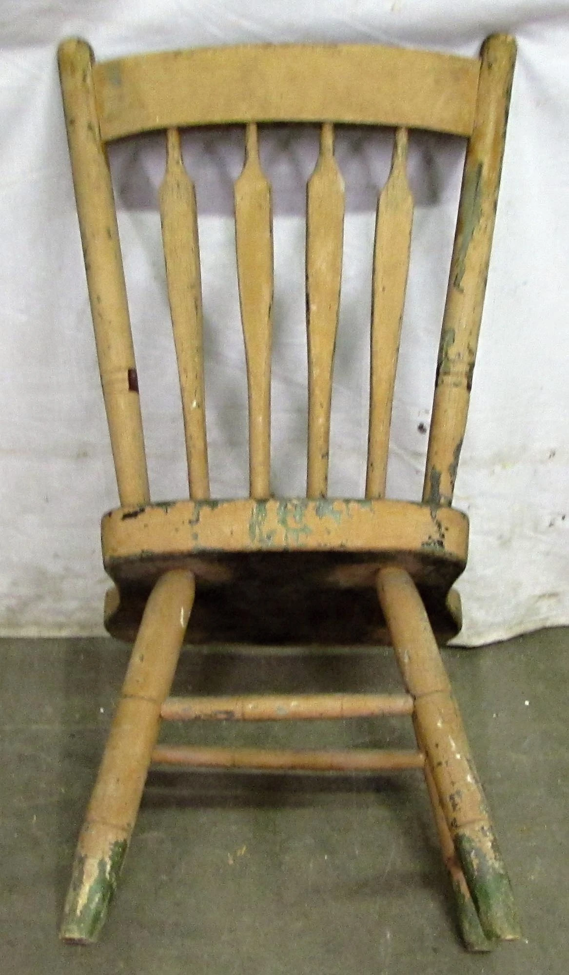 Antique Distressed Floral Wooden Chair 7 Antique Distressed Floral Wooden Chair - Image 5