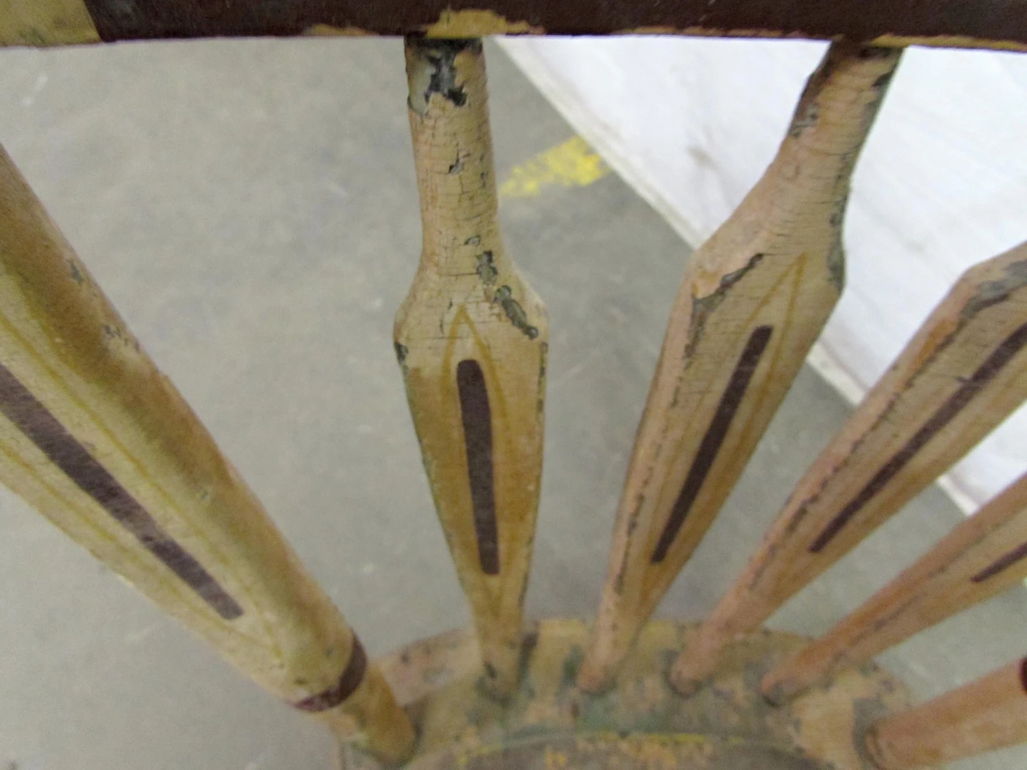 Antique Distressed Floral Wooden Chair 10 Antique Distressed Floral Wooden Chair - Image 8