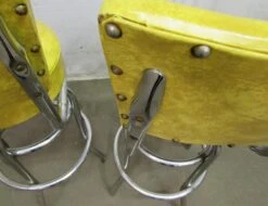 1950s Yellow Vinyl Steel Frame Bar Stool 19 1950s Yellow Vinyl Steel Frame Bar Stool -OGT Sale Store m220520 07