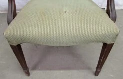Traditional Mahogany Wood Green Fabric Arm Chair 19 Traditional Mahogany Wood Green Fabric Arm Chair -OGT Sale Store m220523 08