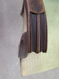 Traditional Mahogany Wood Green Fabric Arm Chair 21 Traditional Mahogany Wood Green Fabric Arm Chair -OGT Sale Store m220523 10