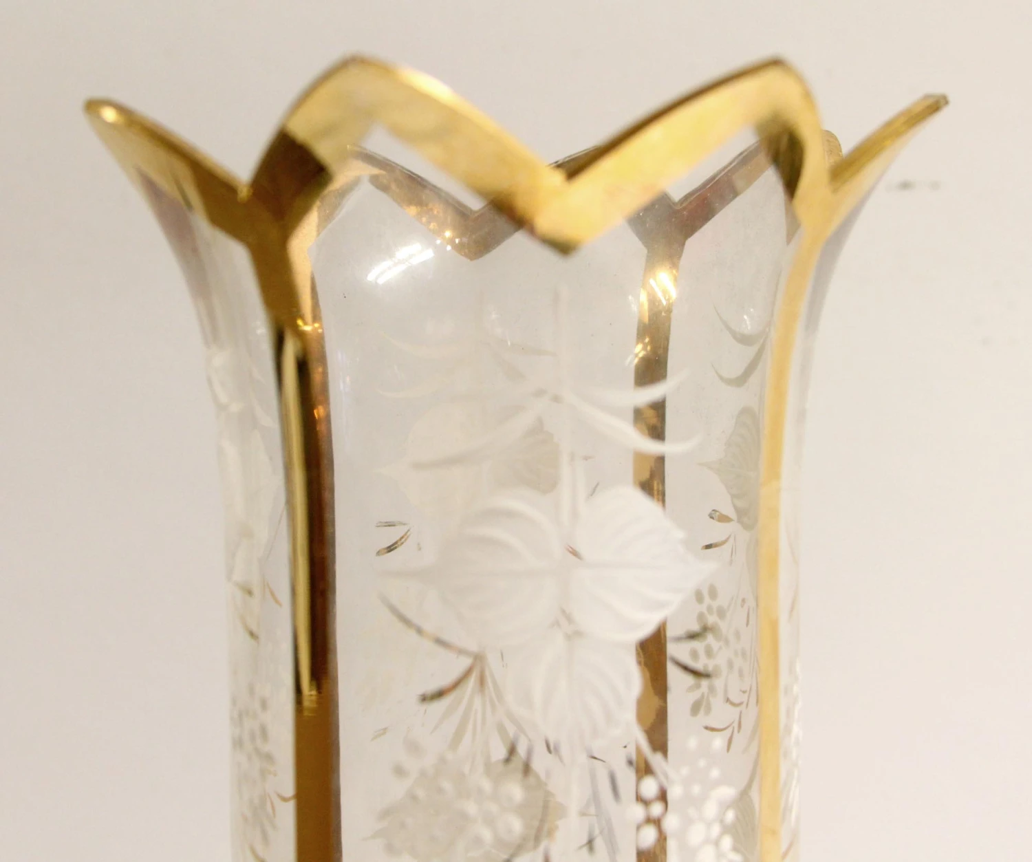 Antique Bohemian Czech Crystal Mantle Candlestick Lamps 7 Antique Bohemian Czech Crystal Mantle Candlestick Lamps - Image 5