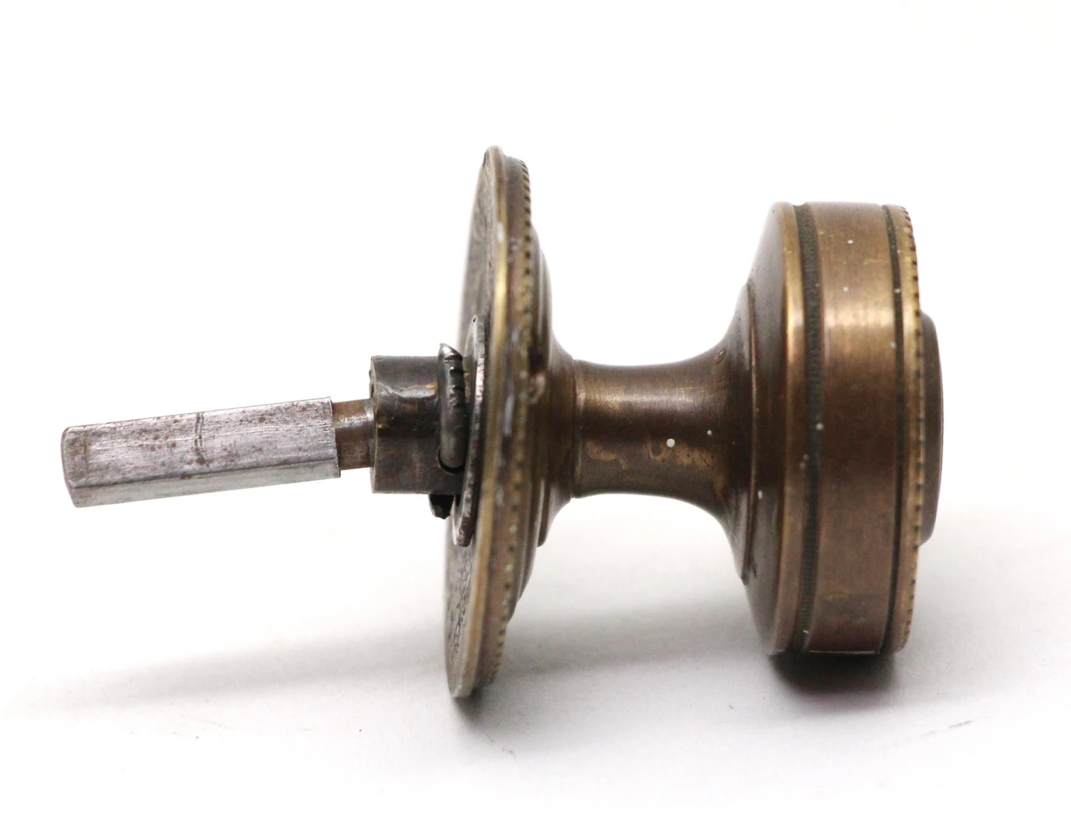 Vintage 1.25 In. Beaded Bronze Privacy Thumb Latch 7 Vintage 1.25 In. Beaded Bronze Privacy Thumb Latch - Image 5