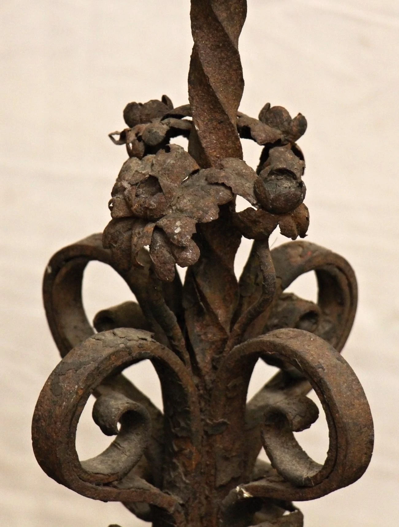 19th Century Wrought Iron Standing Lantern 6 19th Century Wrought Iron Standing Lantern - Image 4