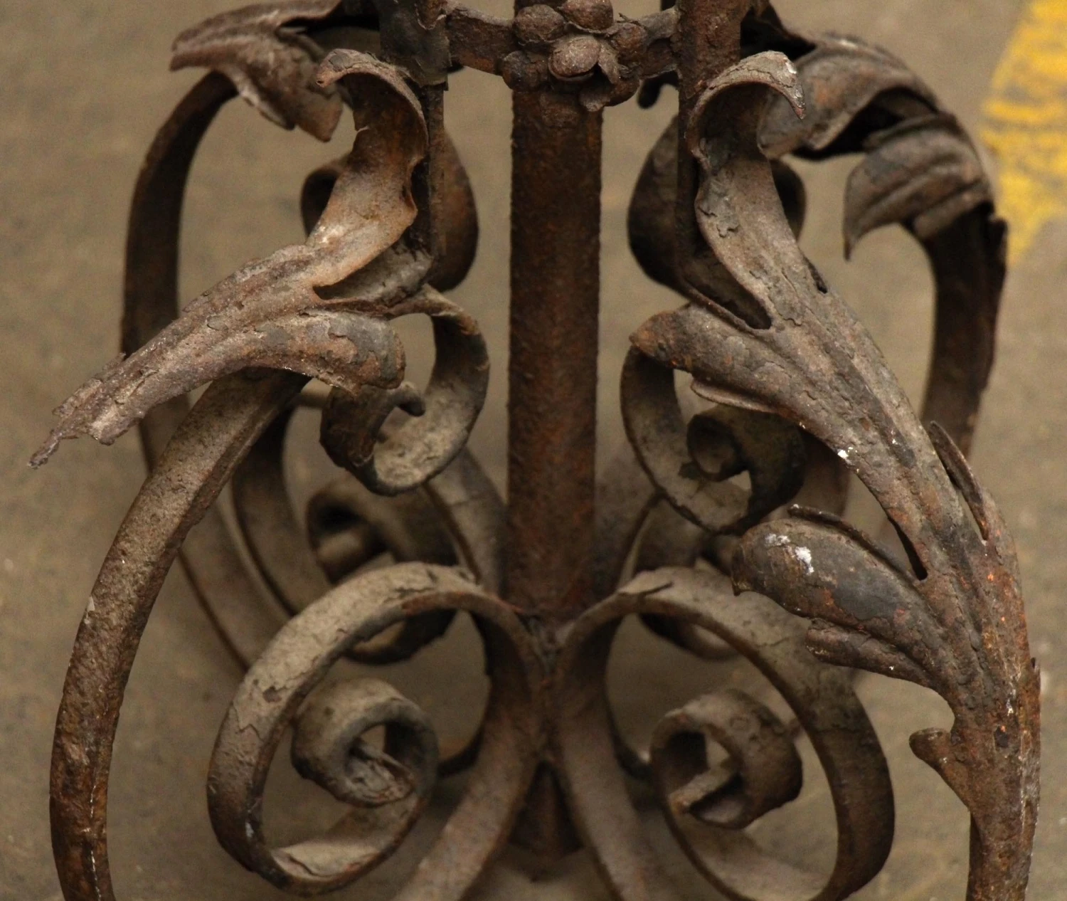 19th Century Wrought Iron Standing Lantern 7 19th Century Wrought Iron Standing Lantern - Image 5