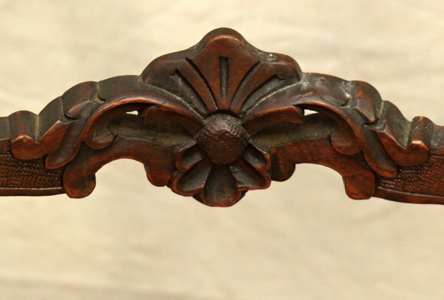 Single Floral Cushion Carved Chair 9 Single Floral Cushion Carved Chair - Image 7