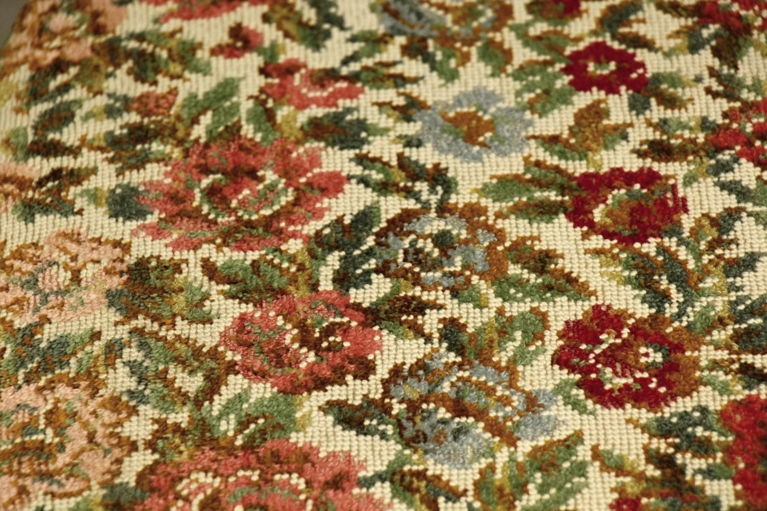 Single Floral Cushion Carved Chair 11 Single Floral Cushion Carved Chair - Image 9