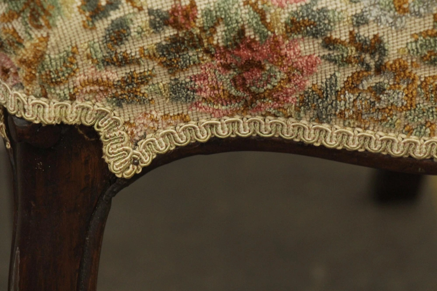 Single Floral Cushion Carved Chair 12 Single Floral Cushion Carved Chair - Image 10