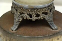 Vintage White Floral Crystal & Glass Table Lamp 16 Vintage White Floral Crystal & Glass Table Lamp -OGT Sale Store m224019 05