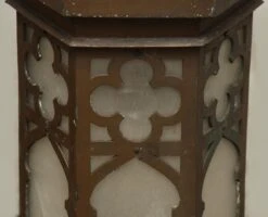 Pair Of Antique 32 In. Gothic Bronze Wall Lanterns 15 Pair Of Antique 32 In. Gothic Bronze Wall Lanterns -OGT Sale Store m225531 04