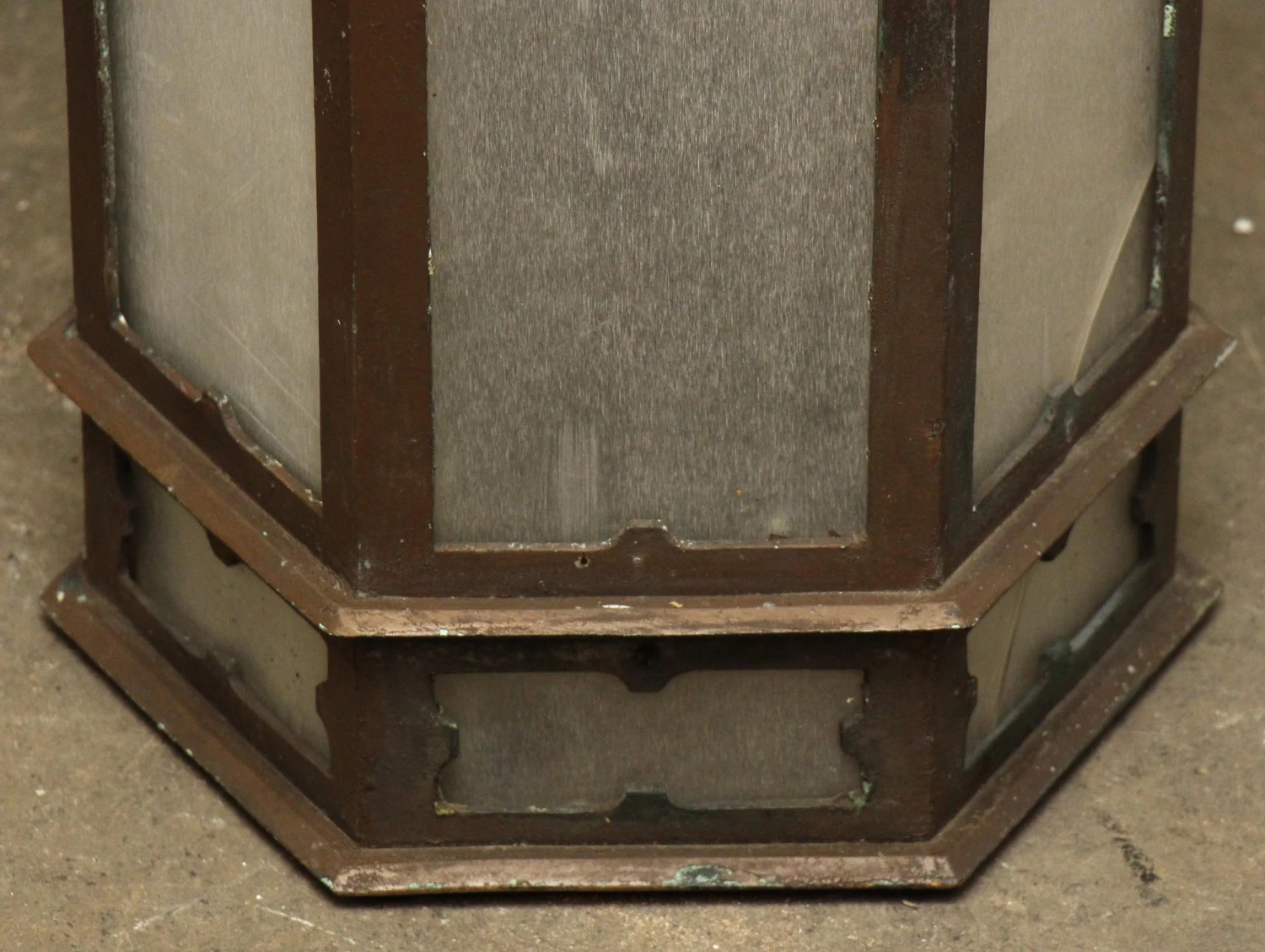 Pair Of Antique 32 In. Gothic Bronze Wall Lanterns 7 Pair Of Antique 32 In. Gothic Bronze Wall Lanterns - Image 5