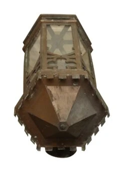 Pair Of Antique 32 In. Gothic Bronze Wall Lanterns 19 Pair Of Antique 32 In. Gothic Bronze Wall Lanterns -OGT Sale Store m225531 08