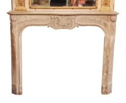 Antique French Carved Tan Limestone Fireplace Mantel 21 Antique French Carved Tan Limestone Fireplace Mantel -OGT Sale Store m225711 08