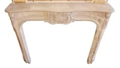 Antique French Carved Tan Limestone Fireplace Mantel 25 Antique French Carved Tan Limestone Fireplace Mantel -OGT Sale Store m225711 12