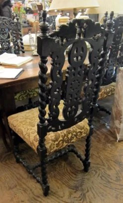 Set Of Four Carved Wood Dining Chairs 11 Set Of Four Carved Wood Dining Chairs -OGT Sale Store m225777 04