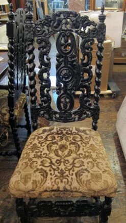 Set Of Four Carved Wood Dining Chairs 13 Set Of Four Carved Wood Dining Chairs -OGT Sale Store m225777 06