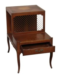 Pair Of Vintage Leather Top Side Tables 17 Pair Of Vintage Leather Top Side Tables -OGT Sale Store m226028 04