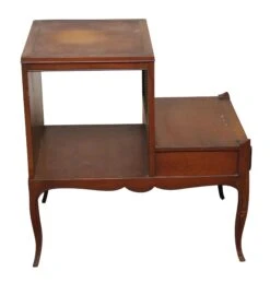 Pair Of Vintage Leather Top Side Tables 22 Pair Of Vintage Leather Top Side Tables -OGT Sale Store m226028 09