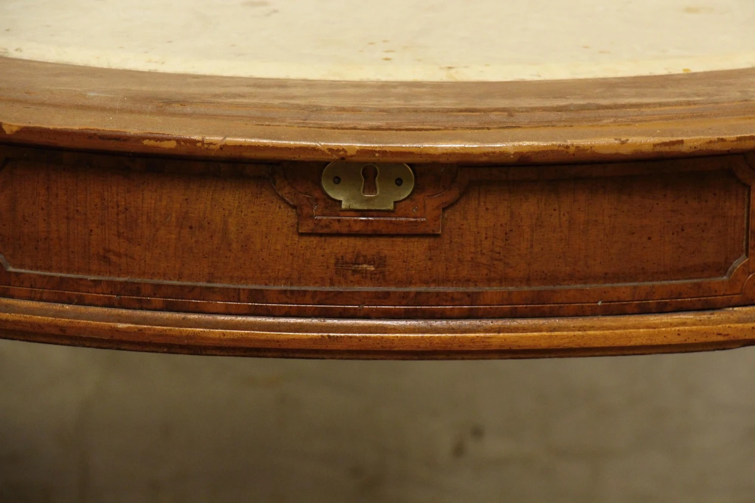 Oval Side Table With Marble Top 6 Oval Side Table With Marble Top - Image 4