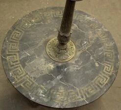 Antique Greek Revival Marble & Brass Lamp Table 26 Antique Greek Revival Marble & Brass Lamp Table -OGT Sale Store m226111 09