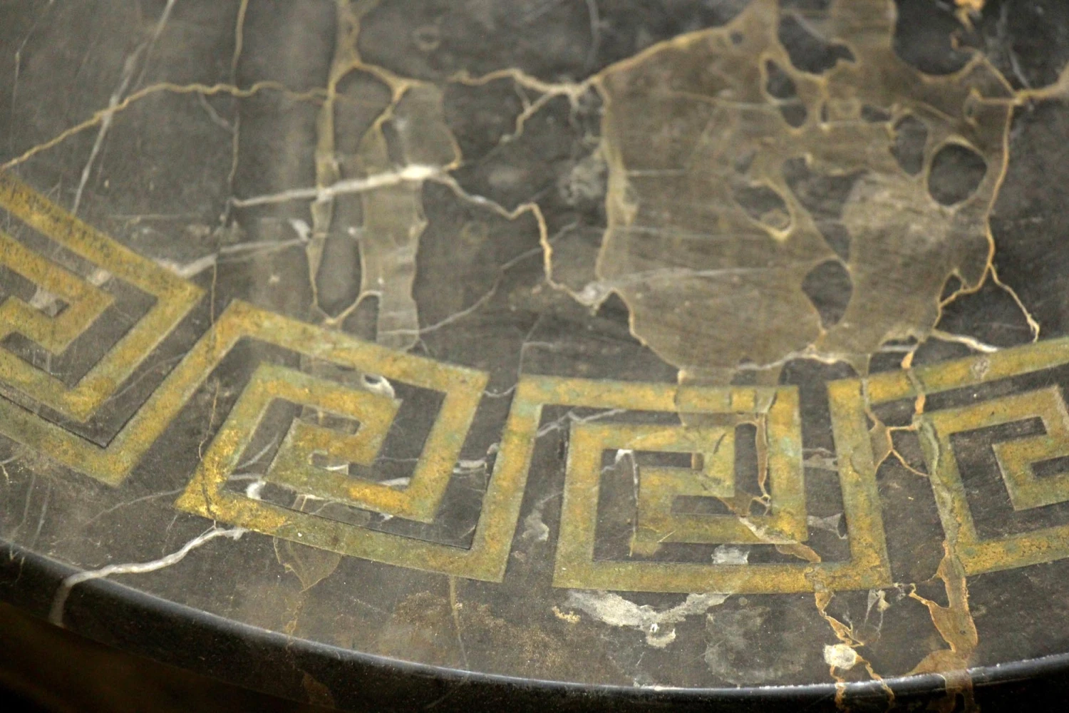 Antique Greek Revival Marble & Brass Lamp Table 12 Antique Greek Revival Marble & Brass Lamp Table - Image 10