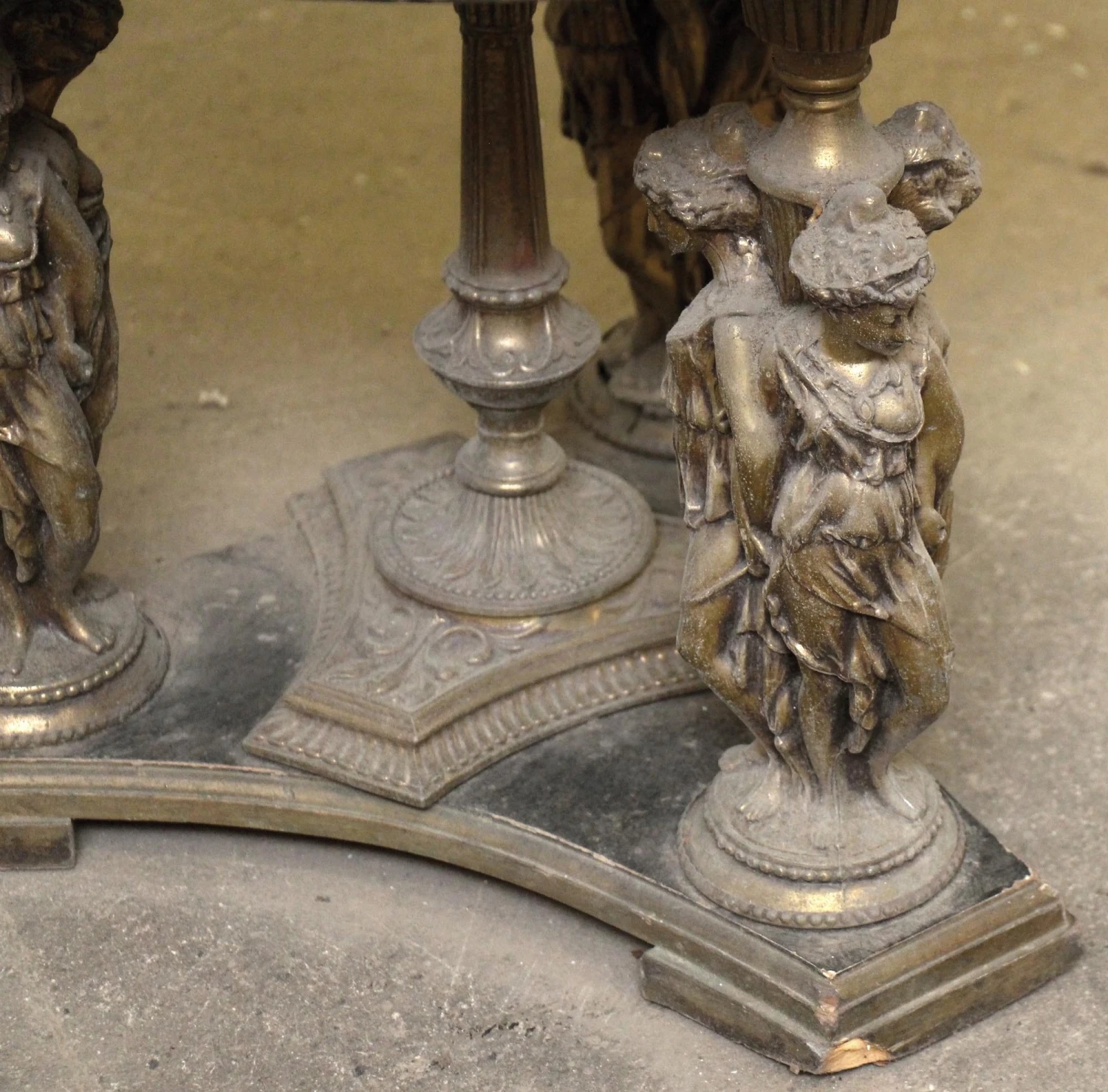 Antique Greek Revival Marble & Brass Lamp Table 14 Antique Greek Revival Marble & Brass Lamp Table - Image 12