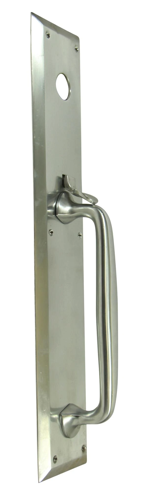 Vintage 20 In. Modern Chrome Plated Commercial Door Pull 7 Vintage 20 In. Modern Chrome Plated Commercial Door Pull - Image 5
