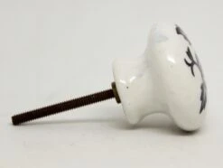 Vintage 1.375 In. Blue & White Floral Porcelain Drawer Cabinet Knob -OGT Sale Store m228152 04