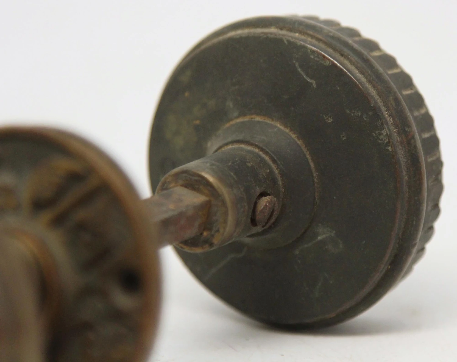 Antique 1880s Branford Bronze Door Knob Set 7 Antique 1880s Branford Bronze Door Knob Set - Image 5