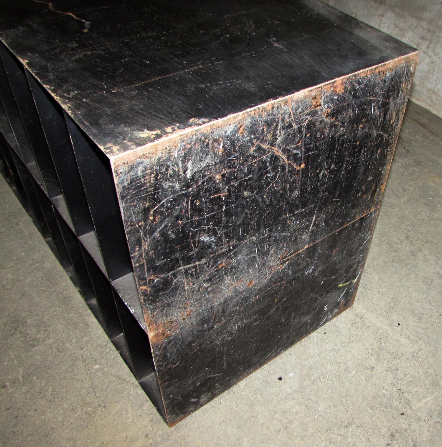 Black Metal Cabinet 6 Black Metal Cabinet - Image 4