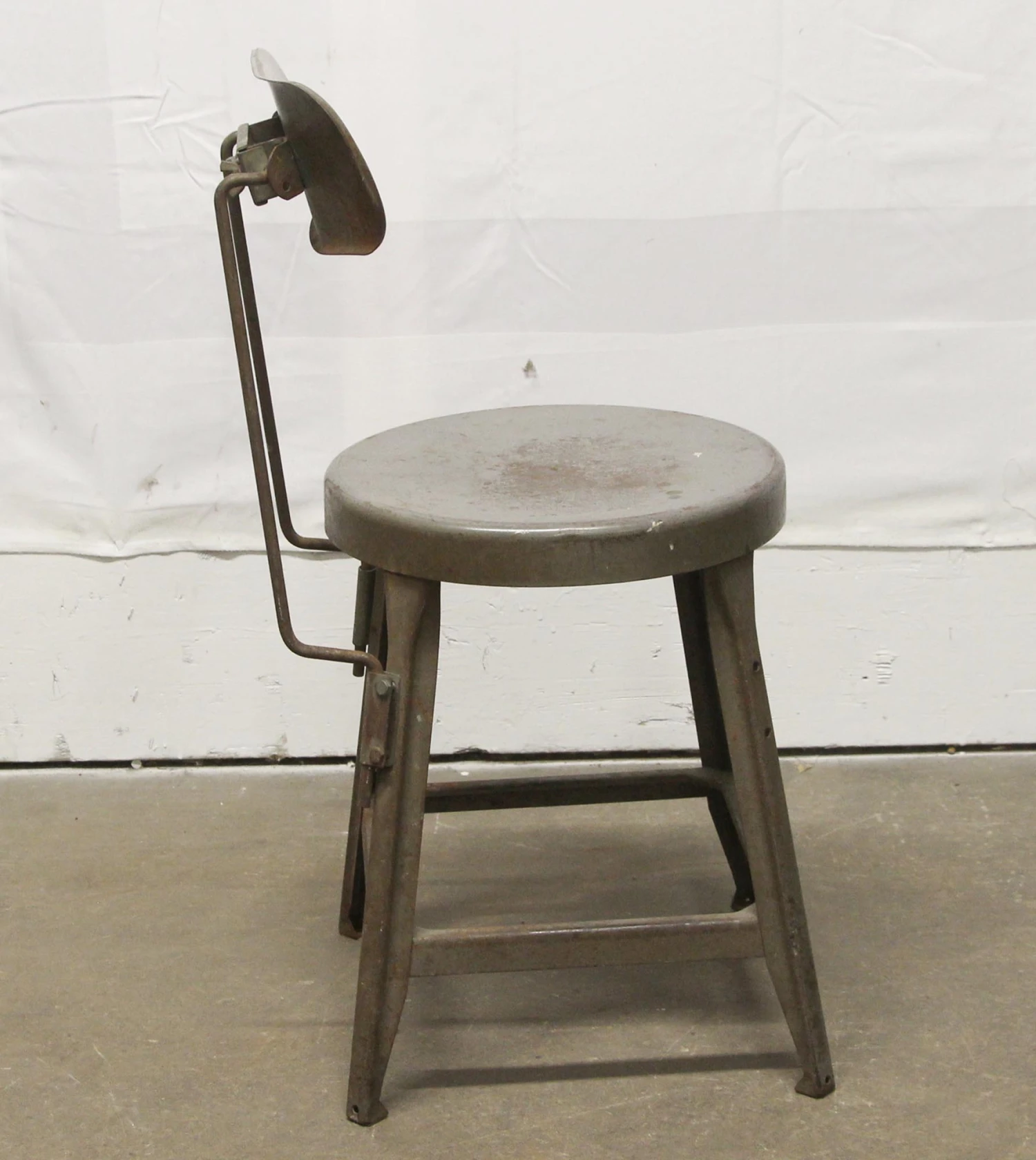 Reclaimed Gray Metal Counter Stool 7 Reclaimed Gray Metal Counter Stool - Image 5