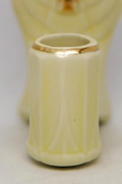 1930s Porcelain Ivory Traditional Wall Sconce With Gold Detail -OGT Sale Store m229293 04