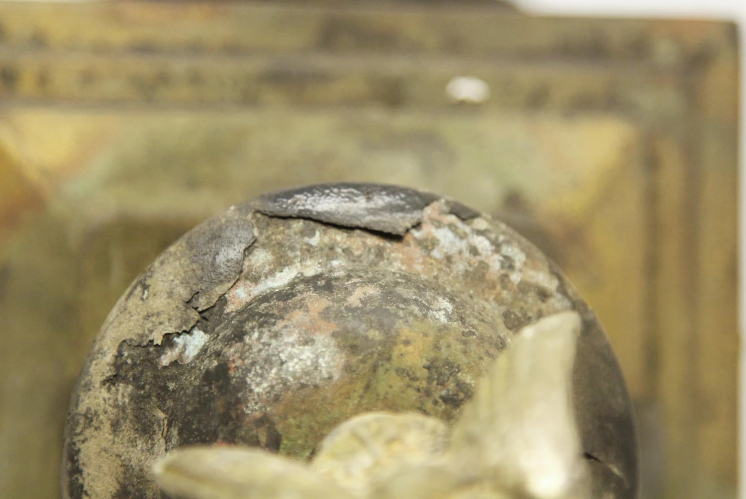 Vintage Federal Exterior Copper Sconce With Eagle Finial 8 Vintage Federal Exterior Copper Sconce With Eagle Finial - Image 7