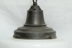 Vintage 14 In. White Milk Glass Globe Pendant Light 9 Vintage 14 In. White Milk Glass Globe Pendant Light -OGT Sale Store m230322 04