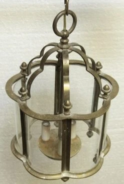 Vintage 3 Light Clear Glass Brass Ceiling Lantern 16 Vintage 3 Light Clear Glass Brass Ceiling Lantern -OGT Sale Store m231063 07