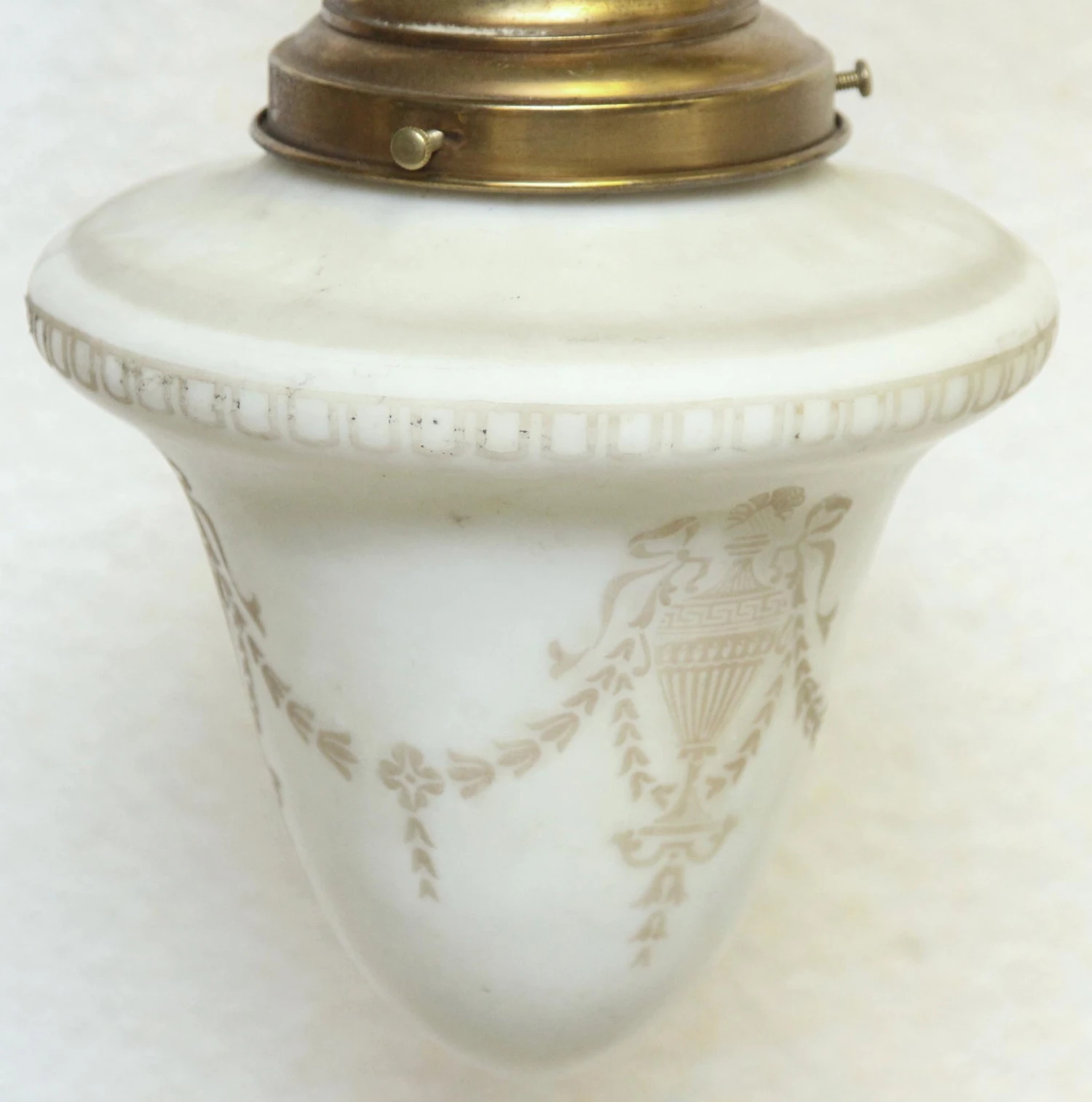 Tulip Glass Pendant Light With 3 Arm Brass Frame 7 Tulip Glass Pendant Light With 3 Arm Brass Frame - Image 5